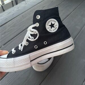 Platform Converse Sneakers black and white